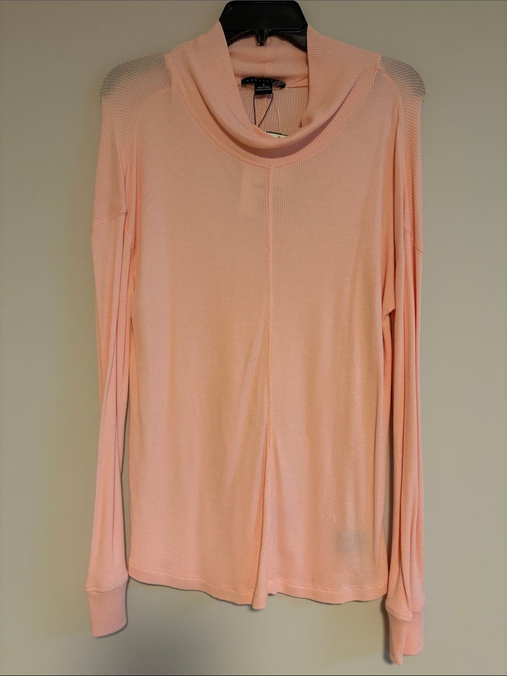 Sanctuary Blush Pink Long Sleeve Cowl Neck Top